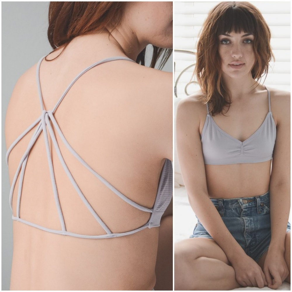 Strappy Back Starburst Bralette - Smokey Lilac
